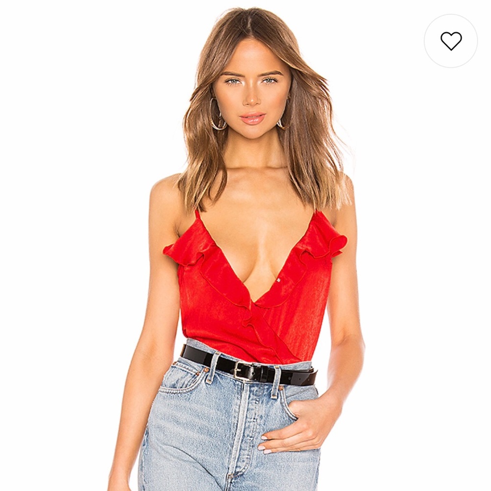 Lovers + Friends Ruffle Me Up Bodysuit